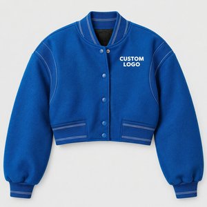 Veste courte vintage délavée à l'acide, coupe oversize, manches longues, col montant, tendance streetwear automne - Product Image 3