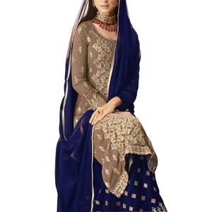 Nouvelle Collection : Shalwar Kameez Femme en Dentelle Brodé Lourd à Motif Uni, Robe de Soirée Personnalisable avec Logo pour Dames - Product Image 3