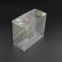 Boîtier rectangulaire transparent en plastique ETB avec matériaux recyclés, épaisseur 0,5 mm, impression UV, logo personnalisé, étui de protection, lot de 5