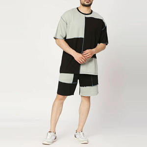 High Quality Wholesale box color T-shirt and Short <b>Set</b> for Men Custom Man Shorts and Tshirt <b>Set</b> Men's T-shirts of 2 Pieces - Product Image 3