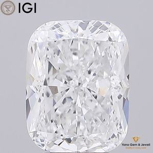 Diamant de laboratoire CVD, couleur E, clarté VVS2, forme coussin, 5,00 carats, certifié IGI, pour un cadeau de mariage élégant - Product Image 1