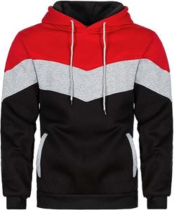 Sweat-shirt à capuche pour adulte, vêtement décontracté, bleu marine, blanc, gris, bordure contrastée, toutes saisons, usage promotionnel - Product Image 3