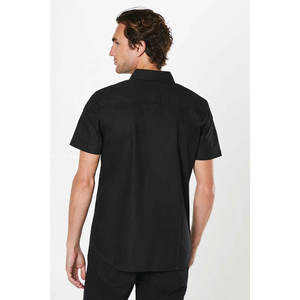 Chemise en lin blanc à manches longues pour homme, style décontracté chic, col carré ample, couleur unie, respirante, teinte unie - Product Image 2