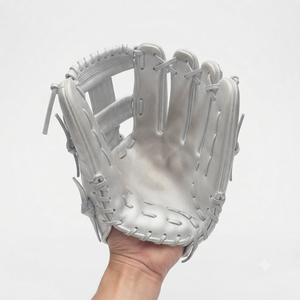 Adult Youth Leather <b>Baseball</b> Glove H-Web Right-Handed Full Finger Outfield Adult All Seasons Non-Slip Hook And Loop Closure - Product Image 4