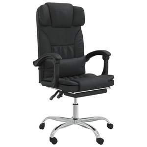 Fauteuil de massage de bureau en similicuir noir avec structure en métal et contreplaqué, catégorie de produit : fauteuil de massage - Product Image 2