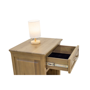Meuble de chambre à coucher en bois massif de haute qualité, table de chevet moderne vietnamienne à 1 tiroir, écologique, durable, pour appartement - Product Image 4