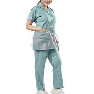 Ensembles de blouses médicales unisexes de haute qualité en tissu flexible polyester/coton, coutures durables, entretien facile, pour hôpital - Product Image 4
