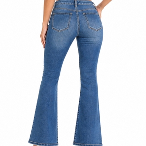 Women Flared Denim <b>Jeans</b> Premium Stretch Flared Stylish Comfortable Durable High <b>Waist</b> Fashion Design For Women Denim Flare Pant - Product Image 2