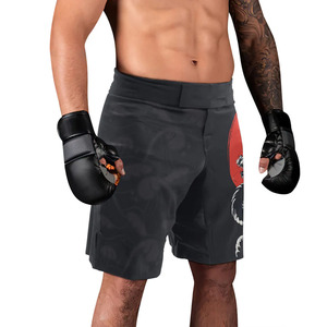 Shorts de boxe MMA unisexes en Spandex/Polyester 240g, extensibles, respirants, à séchage rapide, avec logo personnalisé sur le devant et le dos, pour arts martiaux et salle de sport - Product Image 3
