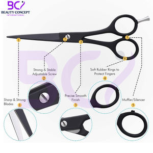 Ciseaux de barbier ultra-polissés, ultra-affûtés, à bord plat, haute durabilité, pour des coupes lisses et nettes - Best Seller - Product Image 4