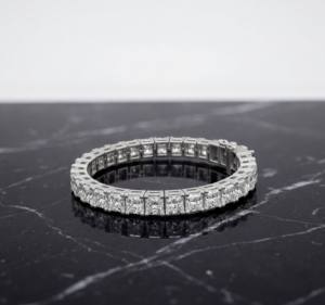 Bracelet Éternité Classique pour Femme en Argent Sterling Or Rose avec Diamants de Laboratoire – Élégant, Scintillant, Luxe, Idéal pour les Occasions Spéciales - Product Image 5