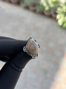 Classic Handmade 925 Sterling <b>Silver</b> Imperial Jasper Gemstone <b>Ring</b> Channel Setting for <b>Men</b> Women Unisex Party Wedding Engagement - Product Image 3