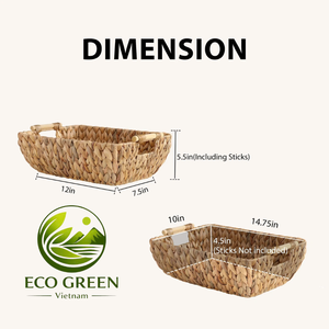 Panier en jacinthe d'eau fait main, naturel, écologique, panier de rangement, Vietnam, OEM ODM disponible - Product Image 3