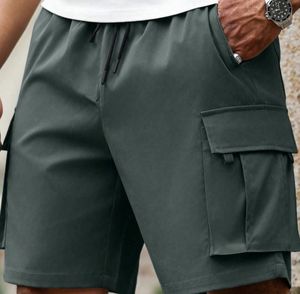 Mens Twill Casual Cotton <b>Cargo</b> Shorts Drawstring Elastic Waist 6 Pockets Classic <b>Work</b> Shorts for Men - Product Image 2