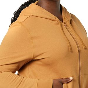 Sudaderas con capucha y cierre para mujer, personalizadas, extragrandes, orgánicas, con cremallera completa, 100% algodón, forro polar reflectante, fabricante de sudaderas con capucha para mujer - Product Image 6