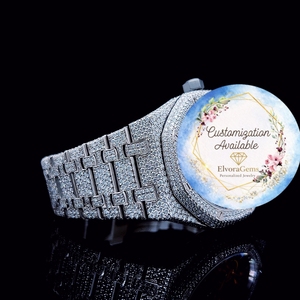 Reloj Inteligente Redondo de Acero Inoxidable para Mujer con Gemas, Personalización Disponible, Reloj de Joyería de Moda - Product Image 1