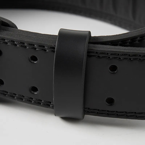 All Season Professional Gym Protection Gear Adjustable Waist <b>Back</b> <b>Support</b> Buckle Closure Adults Leather Made Weightlifting Belts - Product Image 3