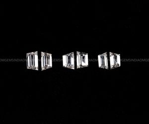 Diamante trapezoidal cultivado en laboratorio de 0.30 ct, claridad VVS-VS, corte excelente, certificado IGI, para pendientes, aretes, par de diamantes trapezoidales - Product Image 1