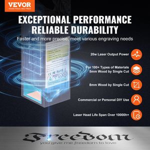 Incisore Laser da 20W con Area di Lavoro Grande 40x40 cm, Velocità di Movimento 10000mm/min, Macchina per Incisione Laser SP Compressa - Product Image 2