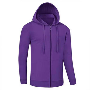 Sweat à capuche zippé sur mesure de qualité supérieure, 100 % coton molletonné, couleur unie, haute qualité, décontracté, à manches longues - Product Image 1