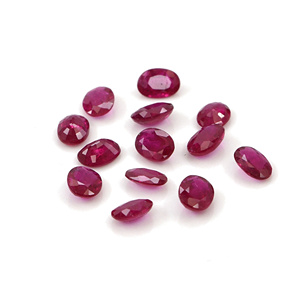 Rubis de Birmanie naturels non traités, ovales calibrés 3x4mm, pierres précieuses de rubis naturelles facettées pour la création de bijoux, prêtes à l'emploi - Product Image 1