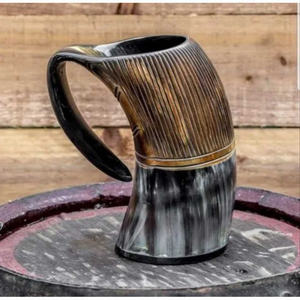 Jarra de Cerveza de Cuerno de Búfalo al por Mayor, Hecha a Mano, Ecológica, Personalizada con Grabado - Product Image 2