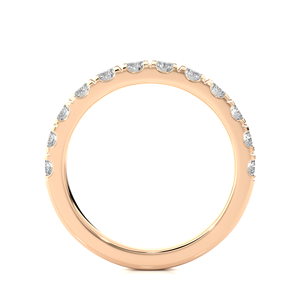 Bague en diamant naturel de 0,99 carat, or 18 carats, taille ronde, 12 pierres de diamants naturels, pour acheteur en gros d'Inde - Product Image 2
