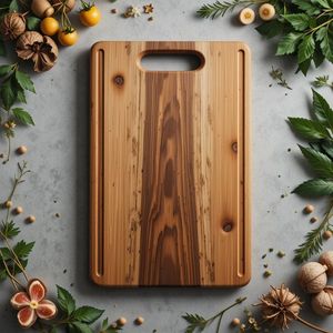 Tabla de Cortar de Madera de Acacia Premium Ecológica para Uso Diario, Duradera, para Servir Pan y Alimentos, Ideal para Fiestas - Product Image 6
