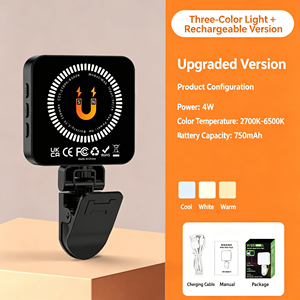 Lampe LED RVB de poche W88 avec clip de fixation, 3 couleurs réglables, mini lumière d'appoint pour TikTok, vlogging et diffusion en direct - Product Image 2