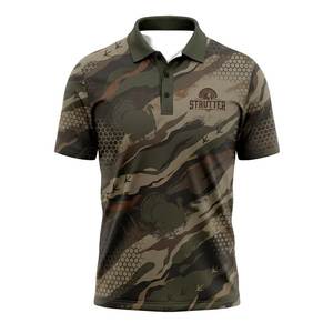 เสื้อโปโลลายพรางผู้ชาย แขนสั้น สำหรับตกปลา ล่าสัตว์ กิจกรรมกลางแจ้ง เสื้อกีฬา แห้งเร็ว ระบายอากาศ ป้องกันรังสียูวี รุ่นโปร - Product Image 5