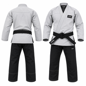 Kimono de judo F2WIN en coton blanc pour adultes, uniforme d'arts martiaux unisexe, coupe régulière, design durable, respirant, séchage rapide, prix abordable - Product Image 5