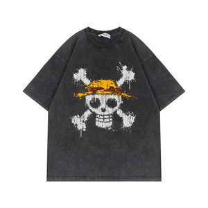 Camiseta Holgada de Talla Grande para Hombre, Impresión por Transferencia de Calor, Personalización Completa, Tela Suave y Transpirable, Manga Corta, 100% Algodón, Estilo Hip Hop - Product Image 3