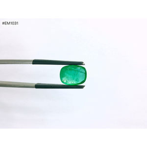Émeraude naturelle zambienne taille coussin facettée 3,46 ct de haute qualité, pierre précieuse en vrac pour la fabrication de bijoux - Product Image 1