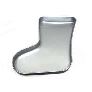 Custom Printing <b>Christmas</b> Stocking Shaped Metal Tin <b>Box</b> Black Sock Shaped Storage Container for Candy Cookie Gift Packaging - Product Image 5