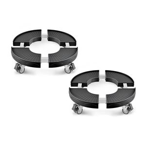 Carrello per Bidoni con Capacità di Carico 200 kg, 4 Ruote Bloccabili, 2 Pezzi, Base Regolabile 15-22.8 Pollici, Categoria Prodotto: Carrelli - Product Image 5