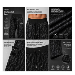 Customized Logo New Awrah Shorts Camo Activewear Sunnah Men's Halal Swimming Shorts <b>Islamic</b> Swimwear Men Awrah Shorts Camo - Product Image 3