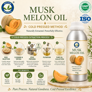 Huile de graines de melon d'eau (Cucumis Melo) naturelle, huile botanique de melon d'eau pressée à froid, ingrédient dérivé des graines - Formulations cosmétiques et soins personnels - Product Image 3
