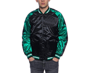แจ็คเก็ตซาตินบอมเบอร์คุณภาพสูงสั่งทำพิเศษ โพลีเอสเตอร์ แจ็คเก็ตเบสบอลซาตินสำหรับฤดูหนาว ผู้ชายและผู้หญิง - Product Image 4