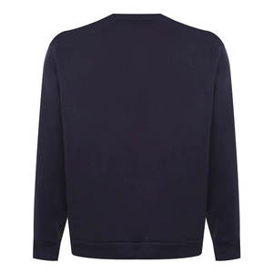 Pull-over personnalisé bleu marine, sweat-shirt col rond violet foncé vierge en gros, modèles vierges minimalistes haut de gamme, molleton uni confortable OEM - Product Image 2