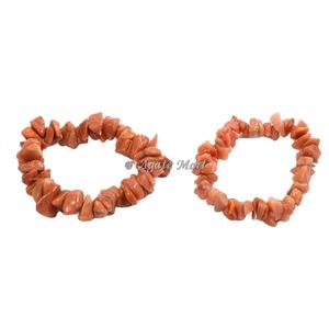 Venta al por mayor Natural rojo cornalina piedra Chip pulsera cristal piedra preciosa grabado Chakra Feng Shui curación pulido ágata amor - Product Image 2