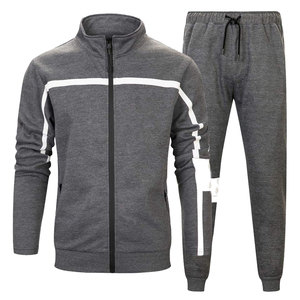 OEM Men <b>Polyester</b> <b>Tracksuit</b> Set Zip Jacket Jogger Pants Lightweight Quick Dry Sportswear Gym Activewear Bulk Sale - Product Image 3