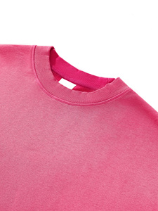 Camiseta Vintage con Efecto Desgastado por el Sol, Lavado Ácido, Borde Crudo, 100% Algodón, Ecológica - Product Image 3
