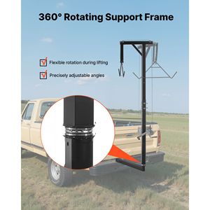 Sollevatore Elettrico per Caccia con Capacità di Carico 300 Libbre, Attacco per Camion da 2 Pollici, Giro a 360 Gradi, Albero Regolabile - Product Image 4