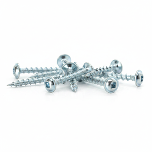 Tornillo para madera de cabeza alomada, métrico/pulgadas, autorroscante, Phillips/Pozi Drive, de acero al carbono/inoxidable, zincado/niquelado, rosca gruesa - Product Image 1