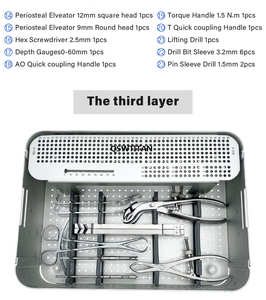 Juego de Instrumentos para Placa de Bloqueo de Extremidades Superiores, Instrumentos Quirúrgicos Ortopédicos Manuales de Acero Inoxidable de Dentavex - Product Image 2