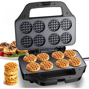 Mini Macchina per Waffle Antiaderente con 8 Porzioni Piccole, Riscaldamento Rapido per Colazioni Facili per Famiglie - Product Image 1