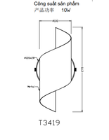 Lampe murale en métal minimaliste Lumetal, diffuseur en verre trempé cylindrique, LED blanc chaud 3000K, 10W, étanche, pour extérieur, jardin