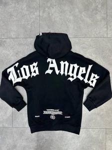 Sweat à capuche classique pour homme, style streetwear, avec logo incurvé Los Angeles et motif graphique Old English - Product Image 3