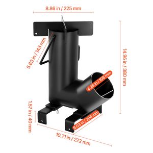 Fornello Rocket Portatile Pieghevole da Campeggio in Acciaio al Carbonio, Fornello a Legna per Escursionismo con Borsa per il Trasporto, per Bruciare Rami - Product Image 3