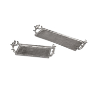 Plateau d'hôtellerie en aluminium de qualité supérieure, conçu pour un service alimentaire élégant et une présentation de buffet